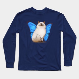 Butterfly Ragdoll Cat Long Sleeve T-Shirt